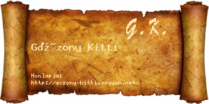 Gózony Kitti névjegykártya